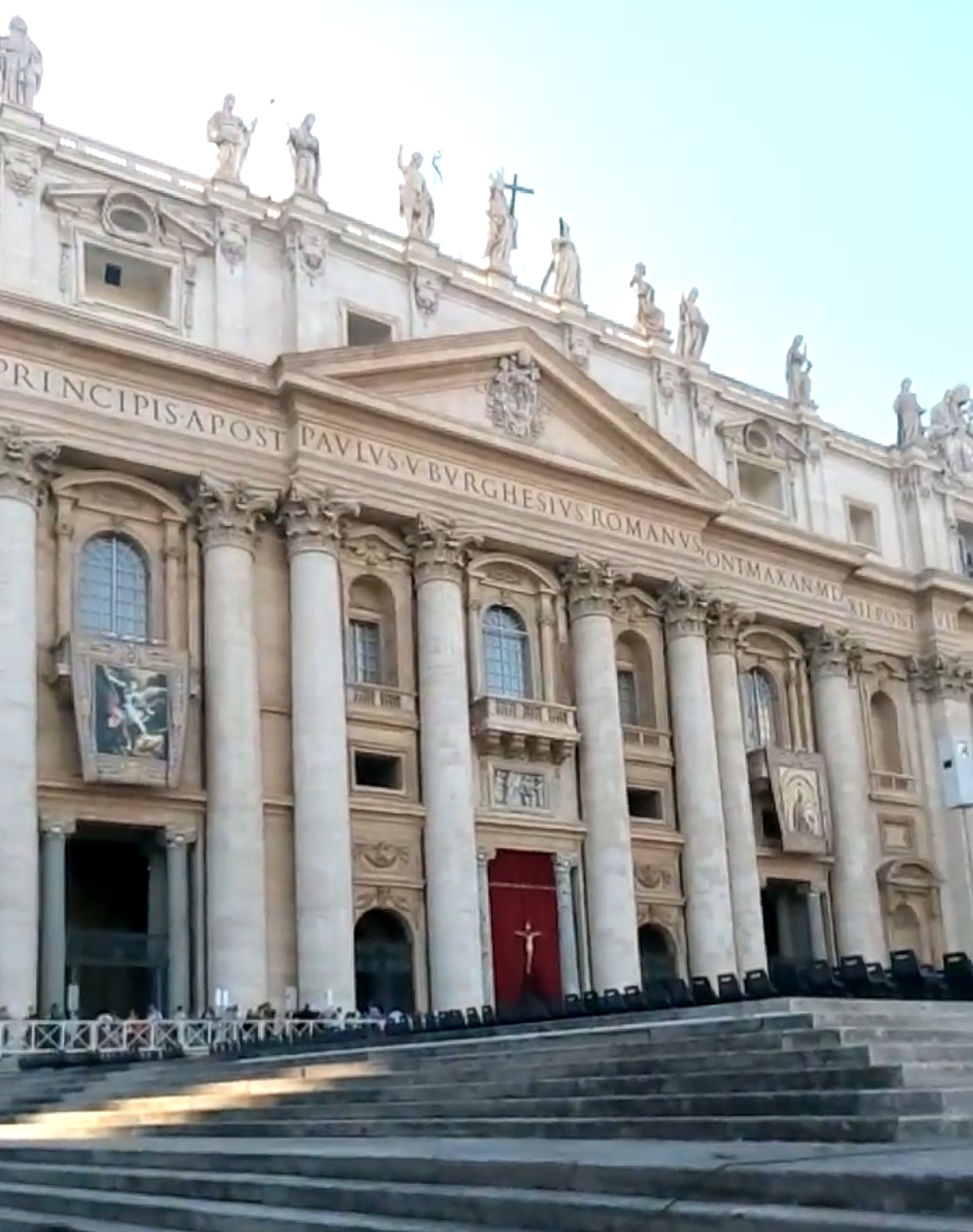 The main facade of the Papal Basilica